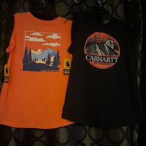 Two brand new boys Carhartt tanks! Super comfy and lightweight